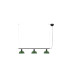 Tatawin Small Bar Pendant Ceiling Light Black Gloss Green 3x E27-1