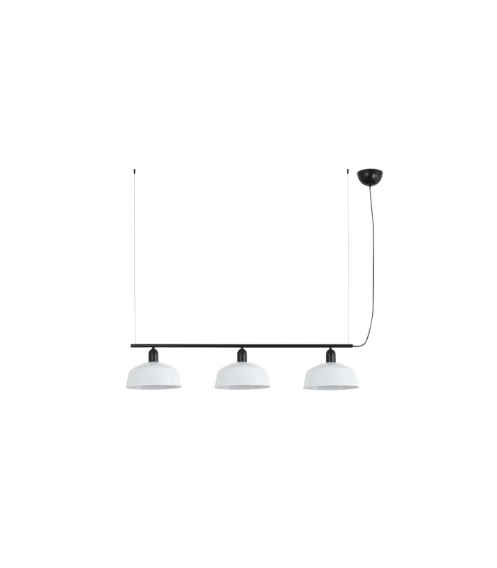 Tatawin Medium Bar Pendant Ceiling Light Black Gloss White 3x E27-1