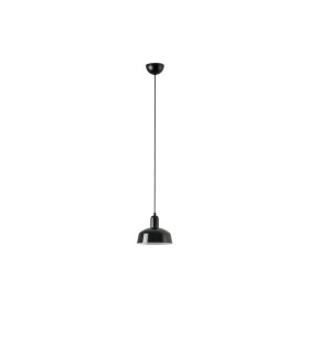 Tatawin Small Dome Pendant Ceiling Light Black Gloss Black 1x E27-1