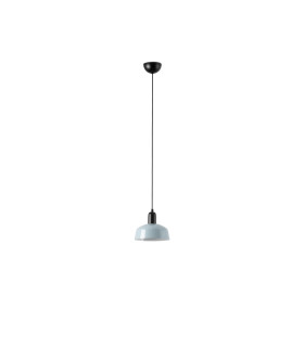 Tatawin Small Dome Pendant Ceiling Light Black Gloss Grayish Blue 1x E27-1