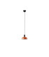 Tatawin Small Dome Pendant Ceiling Light Black Gloss Reddish Orange 1x E27-1