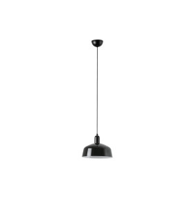 Tatawin Medium Dome Pendant Ceiling Light Black Gloss Black 1x E27-1