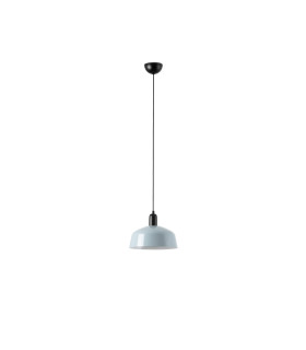 Tatawin Medium Dome Pendant Ceiling Light Black Gloss Grayish Blue 1x E27-1