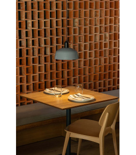 Tatawin Medium Dome Pendant Ceiling Light Black Gloss Grayish Blue 1x E27-2