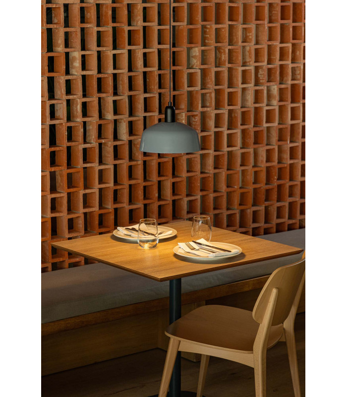 Tatawin Medium Dome Pendant Ceiling Light Black Gloss Grayish Blue 1x E27-2