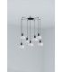 Tatawin Small Cluster Pendant Ceiling Light Black Gloss White 7x E27-1