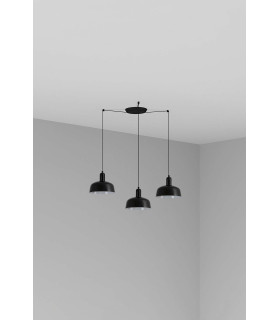 Tatawin Small Cluster Pendant Ceiling Light Black Gloss Black 3x E27-1