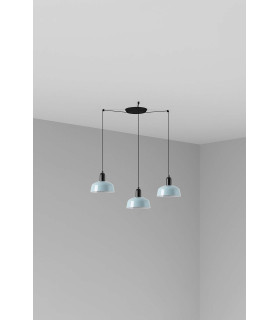 Tatawin Small Cluster Pendant Ceiling Light Black Bluish Grey 3x E27-1