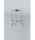 Tatawin Small Cluster Pendant Ceiling Light Black Bluish Grey 7x E27-1