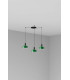 Tatawin Small Cluster Pendant Ceiling Light Black Gloss Green 3x E27-1
