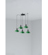 Tatawin Small Cluster Pendant Ceiling Light Black Gloss Green 5x E27-1