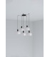 Tatawin Medium Cluster Pendant Ceiling Light Black Gloss White 5x E27-1