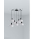 Tatawin Medium Cluster Pendant Ceiling Light Black Gloss White 7x E27-1