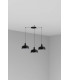 Tatawin Medium Cluster Pendant Ceiling Light  Gloss Black 3x E27-1