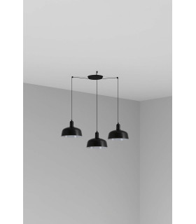 Tatawin Medium Cluster Pendant Ceiling Light  Gloss Black 3x E27-1