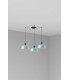 Tatawin Medium Cluster Pendant Ceiling Light Satin Black Gloss Grayish Blue 3x E27-1
