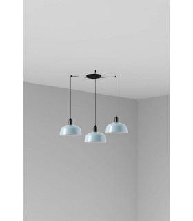 Tatawin Medium Cluster Pendant Ceiling Light Satin Black Gloss Grayish Blue 3x E27-1