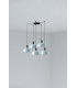 Tatawin Medium Cluster Pendant Ceiling Light Satin Black Gloss Grayish Blue 5x E27-1