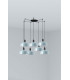Tatawin Medium Cluster Pendant Ceiling Light Satin Black Gloss Grayish Blue 7x E27-1