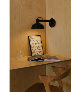 Tatawin Arm Dome Wall Lamp  Gloss Black 1x E27-2
