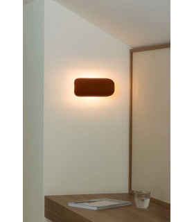 Novo 50cm Flush Wall Lamp Terracotta 2700K-2