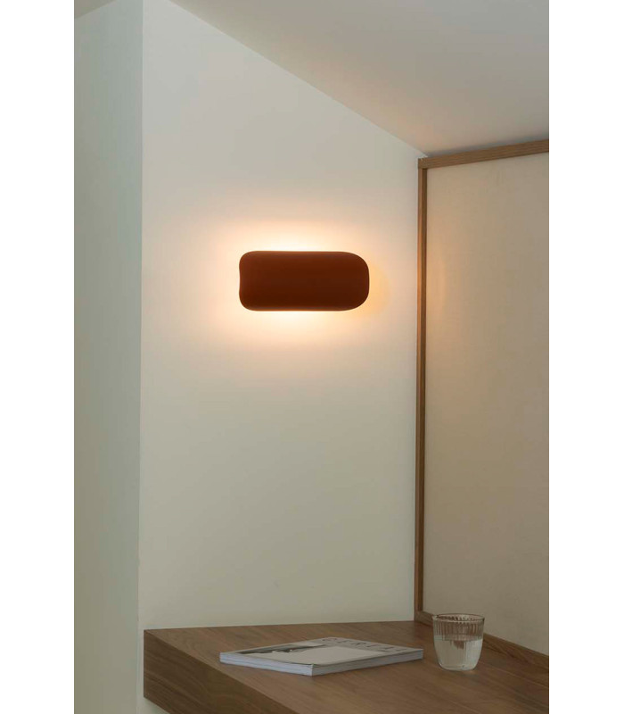 Novo 50cm Flush Wall Lamp Terracotta 2700K-2