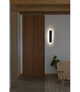 Novo Flush Wall Lamp Matt Black 2700K-2