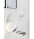 Duas USB C Reading Wall Light Matt White 2700K-2