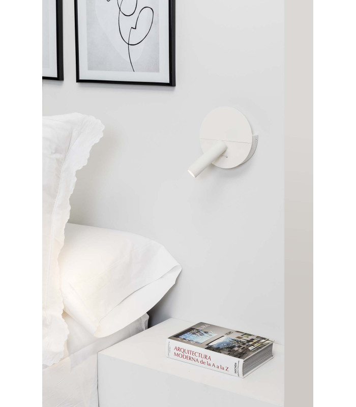 Duas USB C Reading Wall Light Matt White 2700K-2
