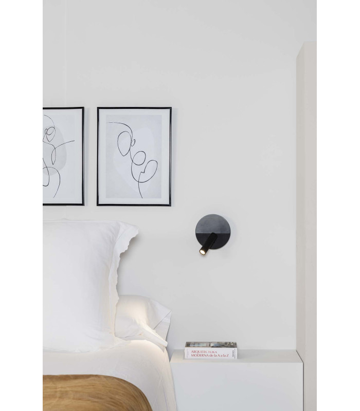 Duas USB C Reading Wall Light Matt Black 2700K-2