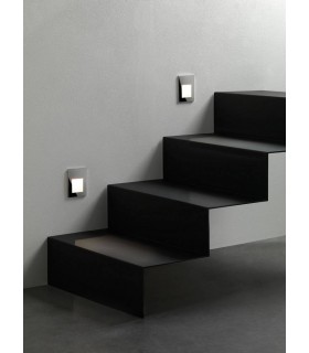 Outdoor LED Recessed Marker Wall Light Polished Stainless Steel IP65 - 2