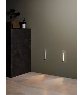 Outdoor LED Recessed Marker Wall Light Textured White IP65 - 2