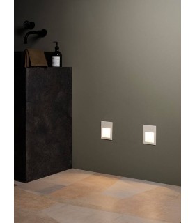 Outdoor LED Recessed Marker Wall Light Textured White IP65 - 2
