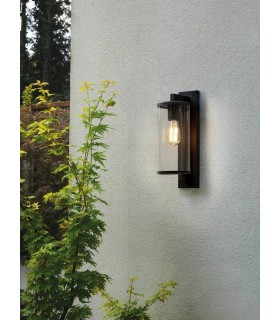 Outdoor Wall Light Textured Black IP23, E27 - 2