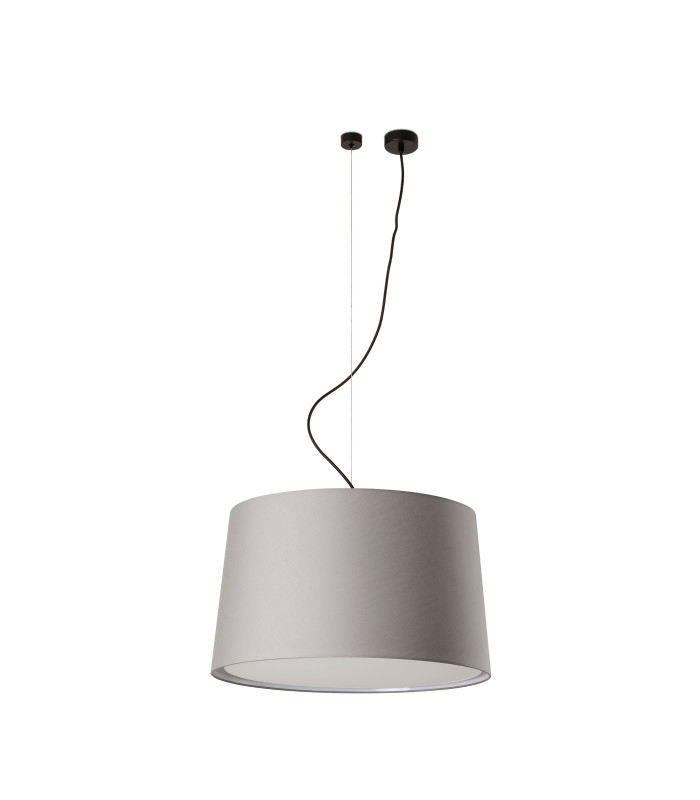 Windsor Cylindrical Pendant Ceiling Light Matt Black Grey 3x E27-1