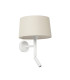 Windsor Reading Wall Light Matt White Linen 1x E27-1