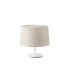 Windsor Table Lamp with Round Tapered Shade Matt White Linen 1x E27-1