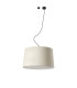 Samba Offset Cylindrical Pendant Ceiling Light Matt Black Linen 3x E27-1