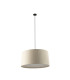 Samba Simple Cylindrical Pendant Ceiling Light Matt Black Beige 3x E27-1