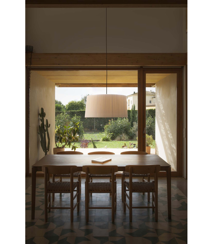 Samba Simple Cylindrical Pendant Ceiling Light Matt Black Beige 3x E27-2