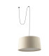 Samba Cylindrical Pendant Ceiling Light Black Beige 3x E27-1