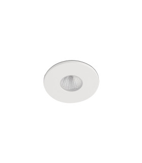 Tast Round Recessed Downlight Matt White IP65 2700K-1