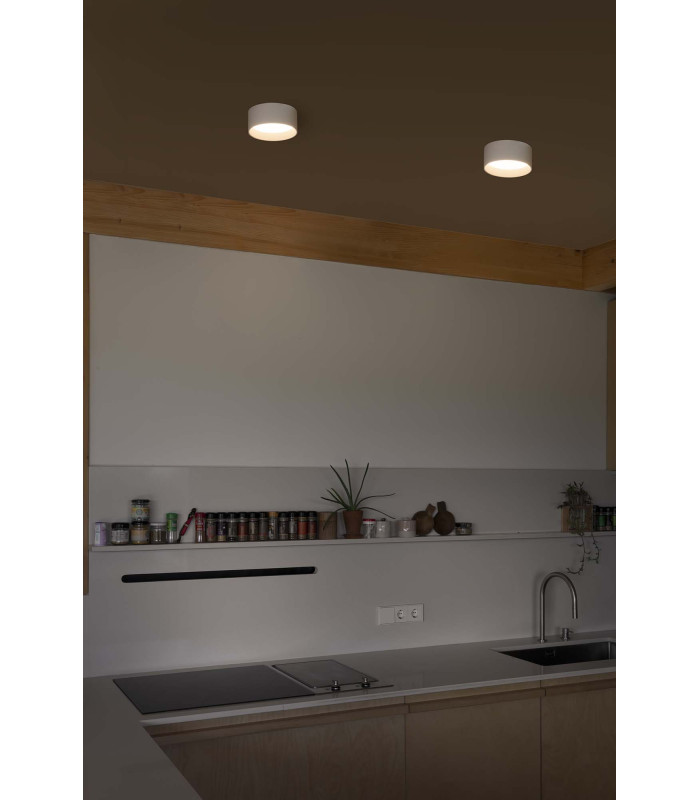 Mizu 15W Surface Mounted Downlight Black Matt White 2700K-2