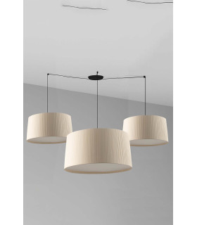 Samba Cluster Pendant Ceiling Light Black Beige 9x E27-1