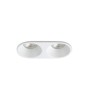 Gas Recessed Downlight Matt White 2x GU10-1