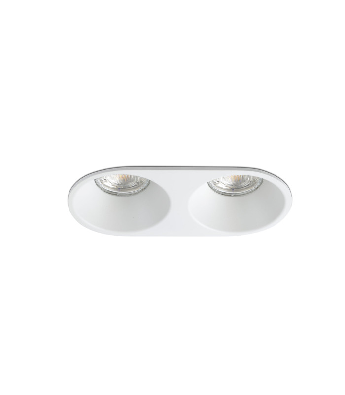 Gas Recessed Downlight Matt White 2x GU10-1