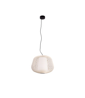 Nara Outdoor Pendant Ceiling Light Beige 1x E27 IP65-1