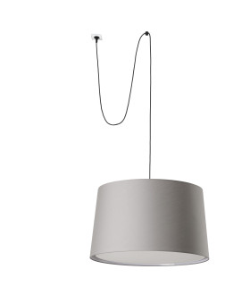 Windsor Cylindrical Pendant Ceiling Light Black Grey with Clip 3x E27-1