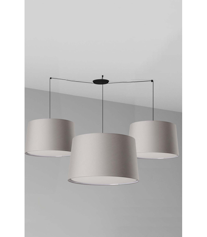 Windsor Cluster Pendant Ceiling Light Black Grey 9x E27-1
