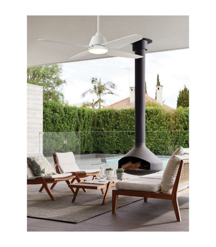 Lucci Air Aria AC 122cm Ceiling Fan White Integrated Led Remote Control-7
